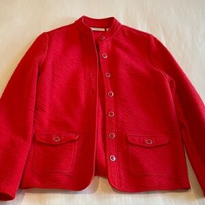 Isaac Mizrahi Live! Red Quilted Blazer, Small
